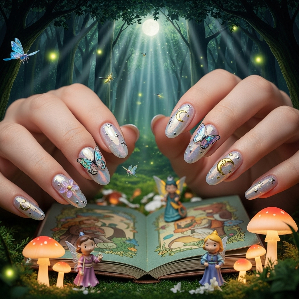 Explorez l'Harmonie Enchantée : Art de l'Ongle et Monde Féérique 1