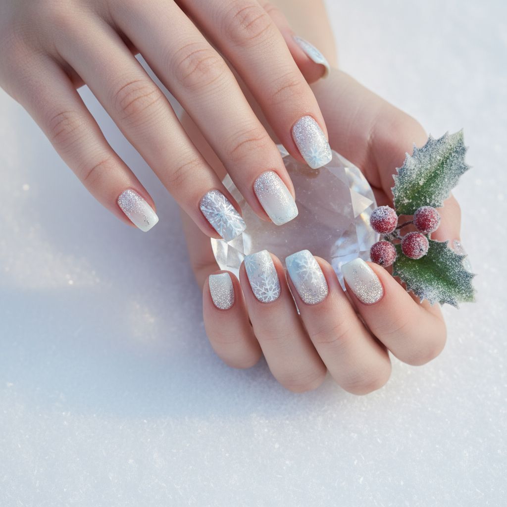 Relooking d'Hiver : Sublimez Vos Ongles avec des Design Givrées et Éclatantes 1